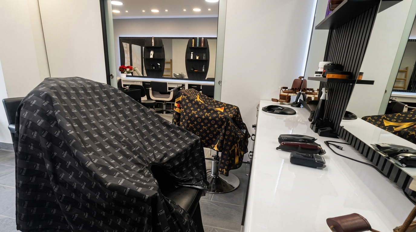 Herrenbereich mit Blick in den Damensalon